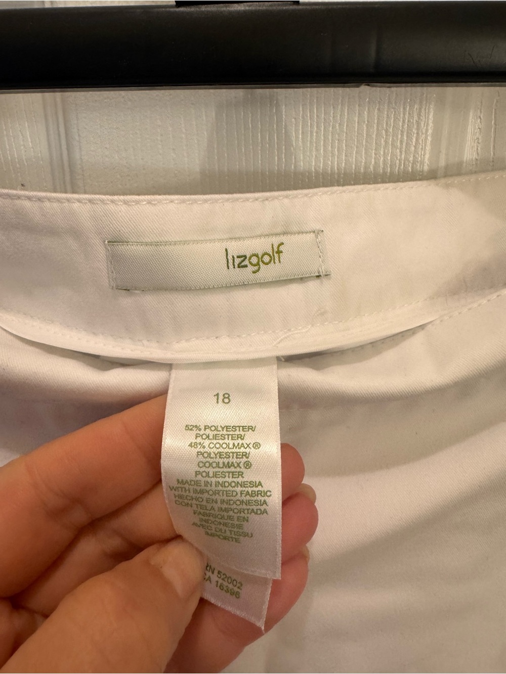 lizgolf White Women's Golf Skort - Moisture-Wicking Performance